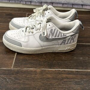 👟 Men’s Nike Air Force 1 Sneakers - White and Gray - Size 11